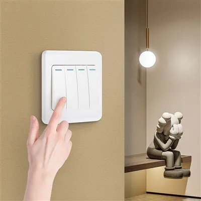 Interruptor de luz cromado de 3 vias